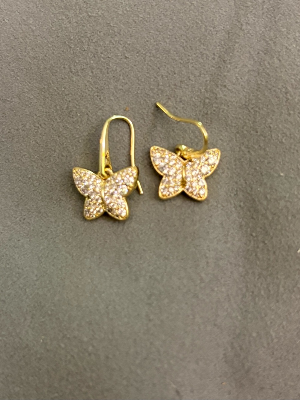 Kendra Scott Gold Butterfly Pavé Drop Earrings